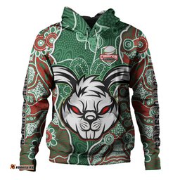 south sydney rabbitohs grand final custom hoodie - custom rabbitohs with contemporary style of aboriginal painting hoodie