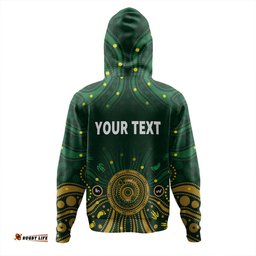 australia aboriginal custom hoodie - snake circle and symbols with aboriginal style hoodie