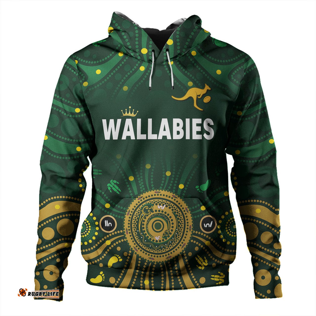 australia aboriginal custom hoodie - snake circle and symbols with aboriginal style hoodie