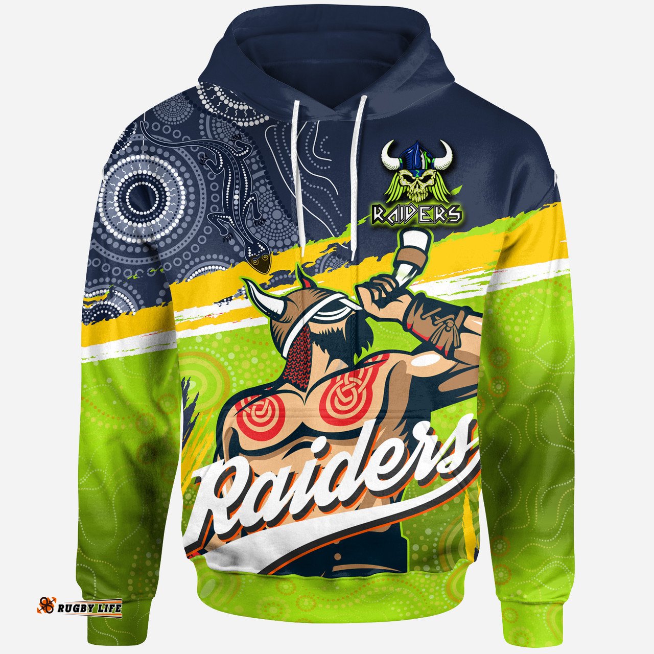 canberra raiders custom hoodie - the indigenous viking soul