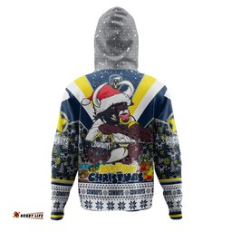 north queensland cowboys christmas custom hoodie - north queensland cowboys santa aussie big things hoodie