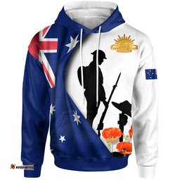 australia anzac hoodie we will remember them white ver2