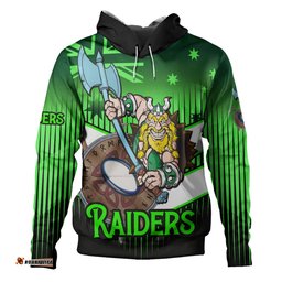 canberra raiders hoodie - canberra raiders mascot with australia flag