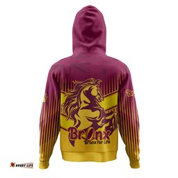 brisbane broncos hoodie - bronx mascot with australia flag