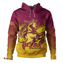 brisbane broncos hoodie - bronx mascot with australia flag