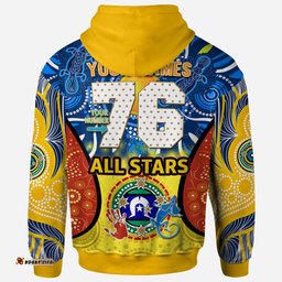 indigenous all stars hoodie - custom indigenous dreamtime team with didgeridoo and flag hoodie