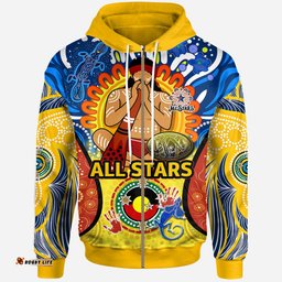 indigenous all stars hoodie - custom indigenous dreamtime team with didgeridoo and flag hoodie
