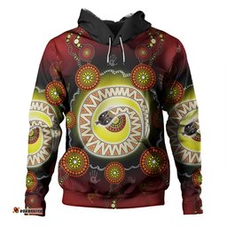 australia aboriginal custom hoodie - the rainbow serpent dreaming spirit art hoodie