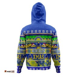 parramatta eels christmas aboriginal custom hoodie - indigenous knitted ugly xmas style hoodie