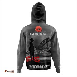 australia hoodie at the going down of the sun we will remember them