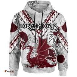 st. george illawarra dragons hoodie - custom polynesian st. george illawarra dragons hoodie