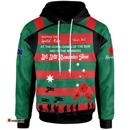 australia south sydney anzac custom hoodie keeping the spirit alive hoodie