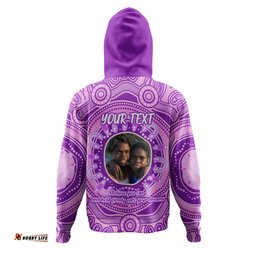 australia aboriginal custom hoodie - believe you can and hold firmly onto your dreams personalised photo (purple) hoodie