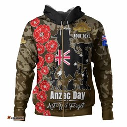 australia  anzac custom hoodie - lest we forget green style hoodie