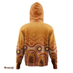 australia aboriginal custom hoodie - brown aboriginal dot hoodie