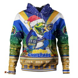 parramatta eels christmas custom hoodie - parramatta eels santa aussie big things christmas hoodie