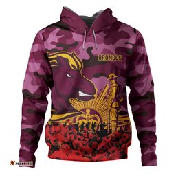 brisbane broncos hoodie - brisbane broncos anzac day lest we forget