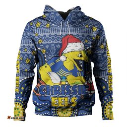 parramatta eels christmas custom hoodie - christmas knit patterns vintage jersey ugly hoodie