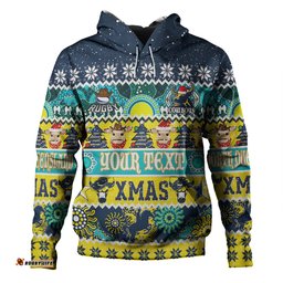 north queensland cowboys christmas aboriginal custom hoodie - indigenous knitted ugly xmas style hoodie