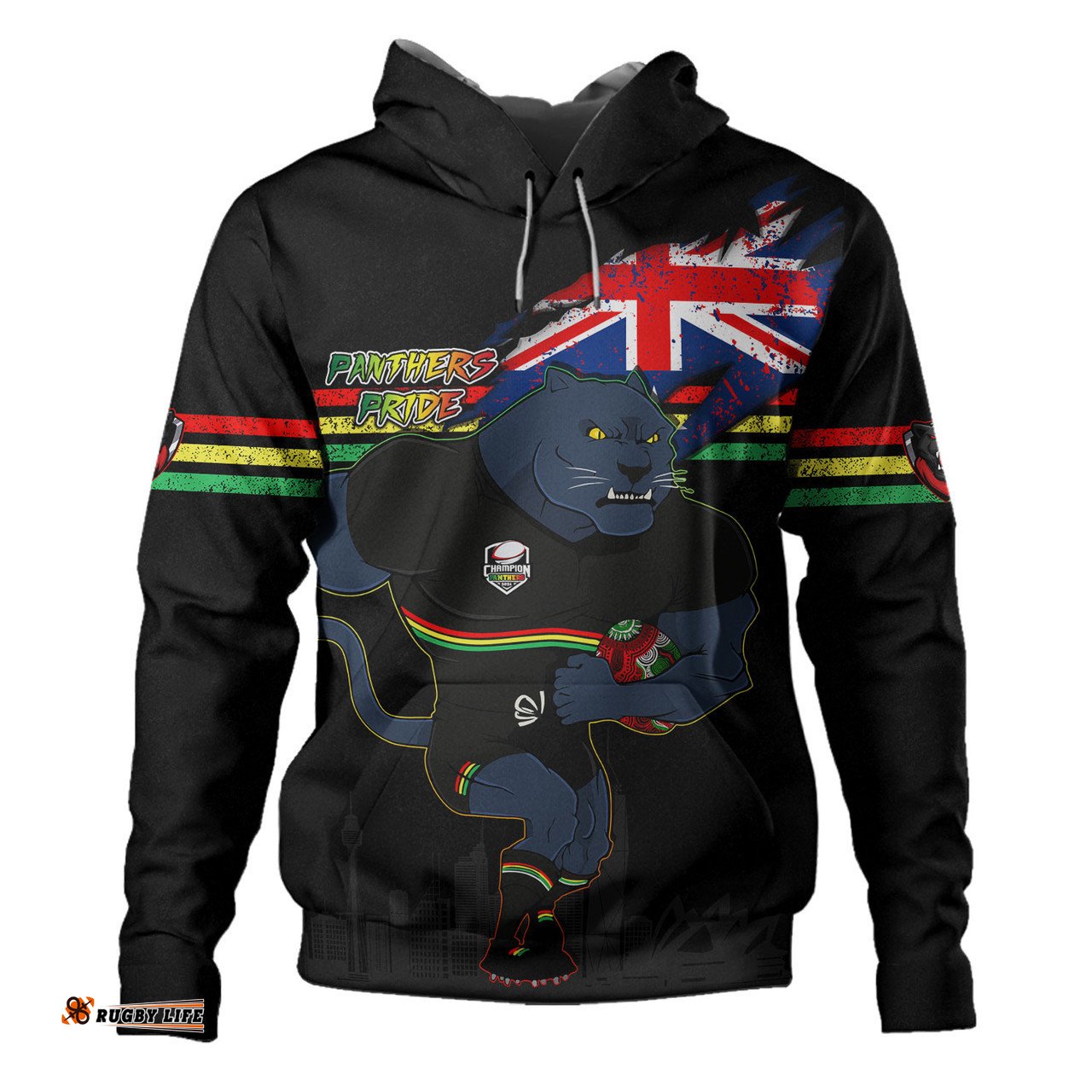 penrith panthers hoodie custom for die hard fan australia flag scratch style