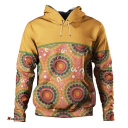 australia aboriginal custom hoodie - abstract seamless pattern with aboriginal inspired hoodie