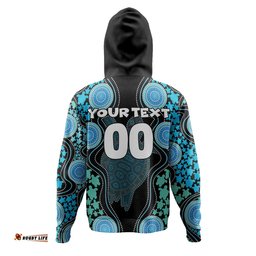 australia hoodie - aboriginal art color turtle inspired