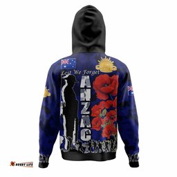 australia  anzac custom hoodie - anzac day lest we forget with poppies and camo pattern hoodie