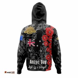 australia  anzac custom hoodie - lest we forget black style hoodie