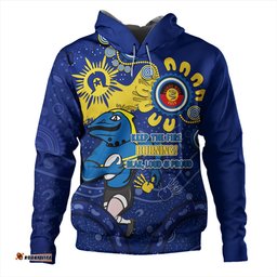parramatta eels hoodie aboriginal indigenous naidoc week dreamtime dot painting with flag