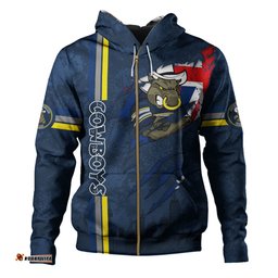 north queensland cowboys hoodie - happy australia day flag scratch style