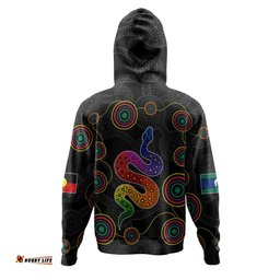 australia aboriginal custom hoodie - indigenous dreaming rainbow serpent inspired hoodie