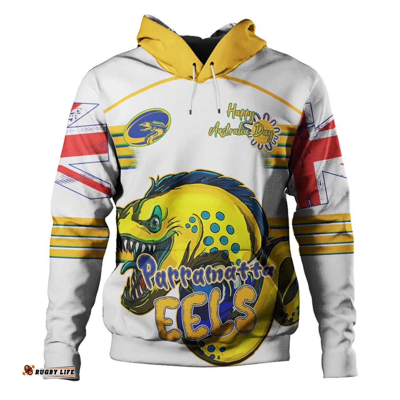 parramatta eels hoodie - happy australia day we are one and free v2
