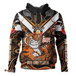 wests tigers naidoc week custom hoodie - for our elders home jersey hoodie