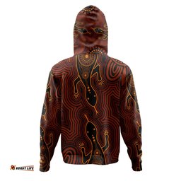 australia aboriginal inspired hoodie - goanna aboriginal art hoodie