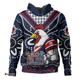sydney roosters hoodie aboriginal inspired naidoc week custom for die hard fan supporters