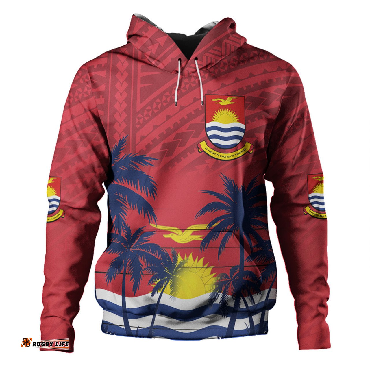 australia  south sea islanders hoodie - gilbert islands in polynesian pattern with coconut trees hoodie