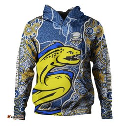 parramatta eels grand final custom hoodie - custom parramatta eels with contemporary style of aboriginal painting hoodie