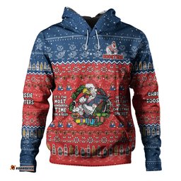 sydney roosters christmas custom hoodie - chrissie spirit hoodie