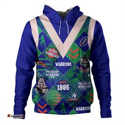 new zealand warriors sport hoodie - argyle patterns style tough fan rugby for life