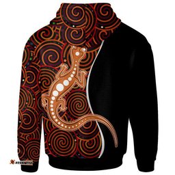 australia aboriginal inspired hoodie indigenous lizard dreaming