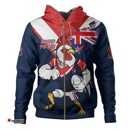 sydney roosters hoodie custom for die hard fan australia flag scratch style