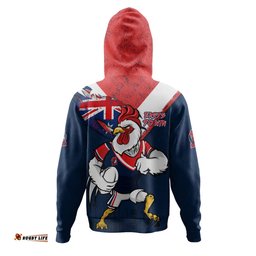 sydney roosters hoodie custom for die hard fan australia flag scratch style