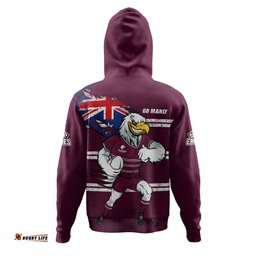 manly warringah sea eagles hoodie custom for die hard fan australia flag scratch style