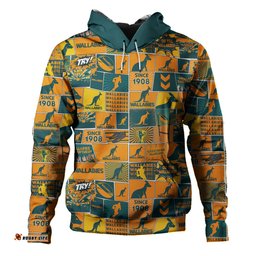 wallabies sport hoodie - team of us die hard fan supporters comic style