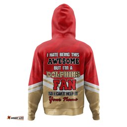 redcliffe dolphins custom hoodie - i hate being this awesome but redcliffe dolphins hoodie