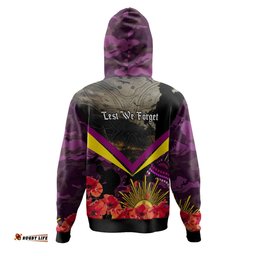 brisbane broncos anzac custom hoodie - remembrance anzac day broncos aboriginal inspired hoodie
