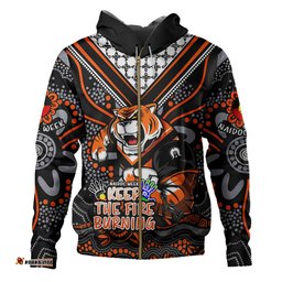 wests tigers hoodie aboriginal inspired naidoc week custom for die hard fan supporters