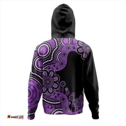 australia hoodie aboriginal indigenous dot painting purple