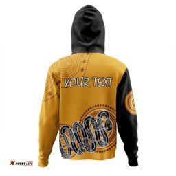 australia aboriginal custom hoodie - orange rainbow serpent dreaming inspired hoodie