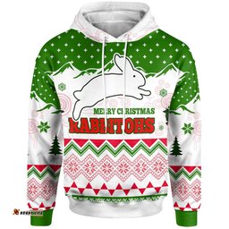 south sydney rabbitohs hoodie - custom merry christmas south sydney rabbitohs aboriginal inspired culture hoodie